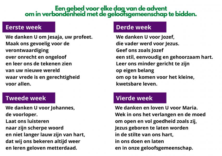 Gebed tijdens de Advent